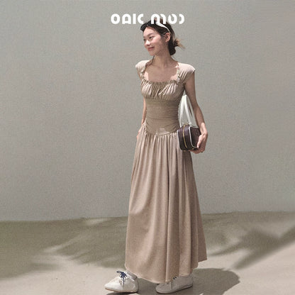 Square Neck Halter Knit Dress