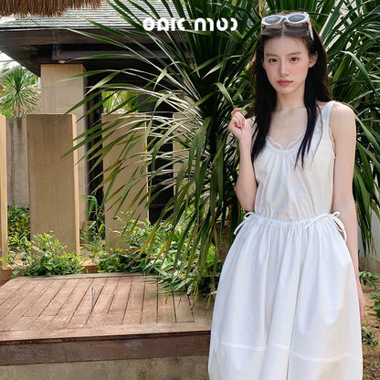 Sycamore Rose Fiber Vest & Balloon Dress