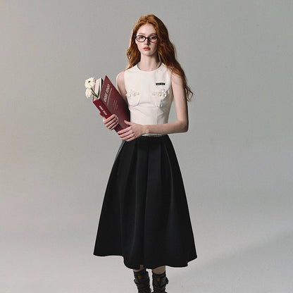 Versatile Knitted Cloud White Vest