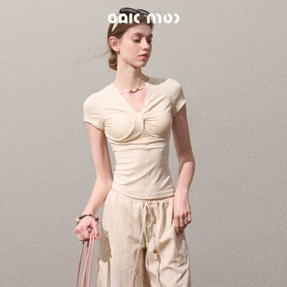 Cool Beaded V-Neck Tee