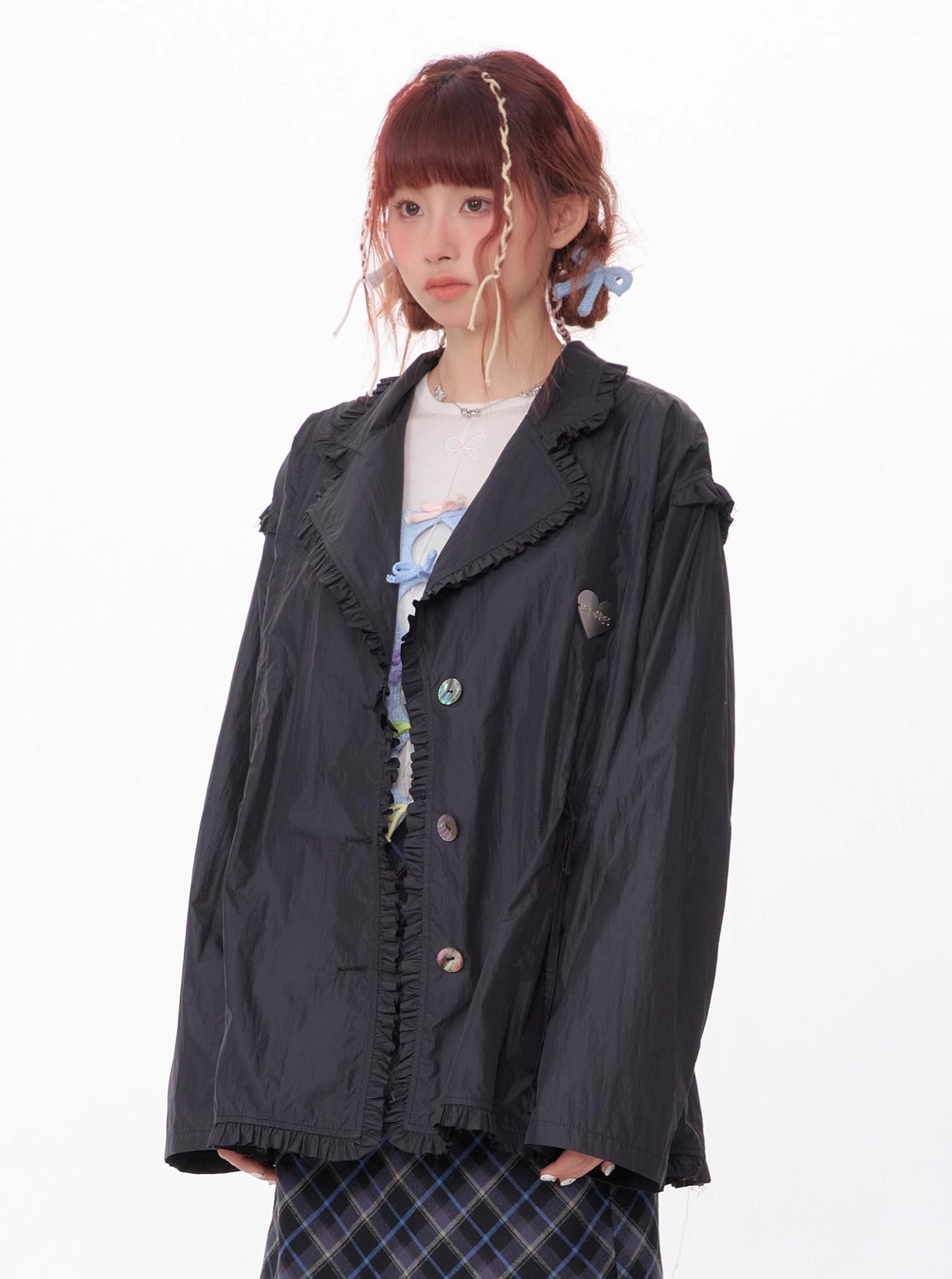 Loose Drawstring Retro Jacket