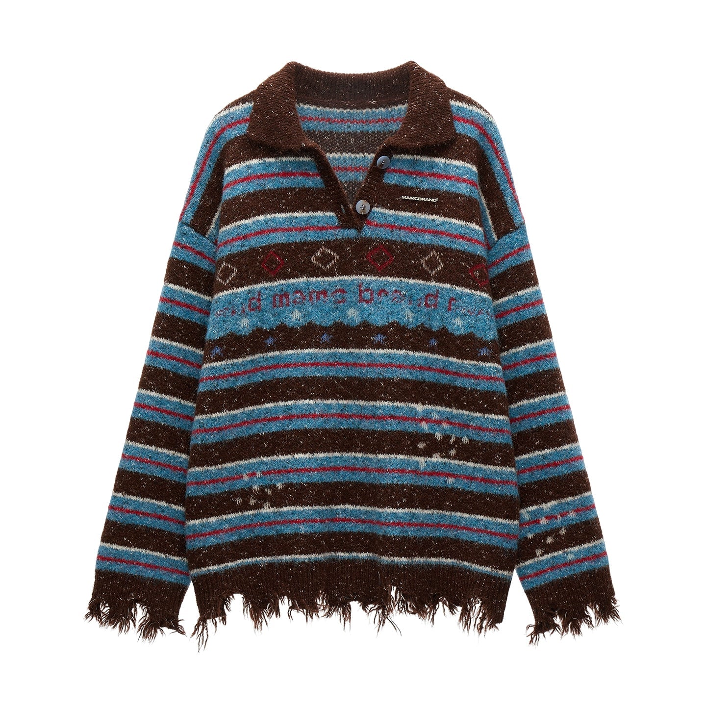 星形条纹 Polo 领毛衣