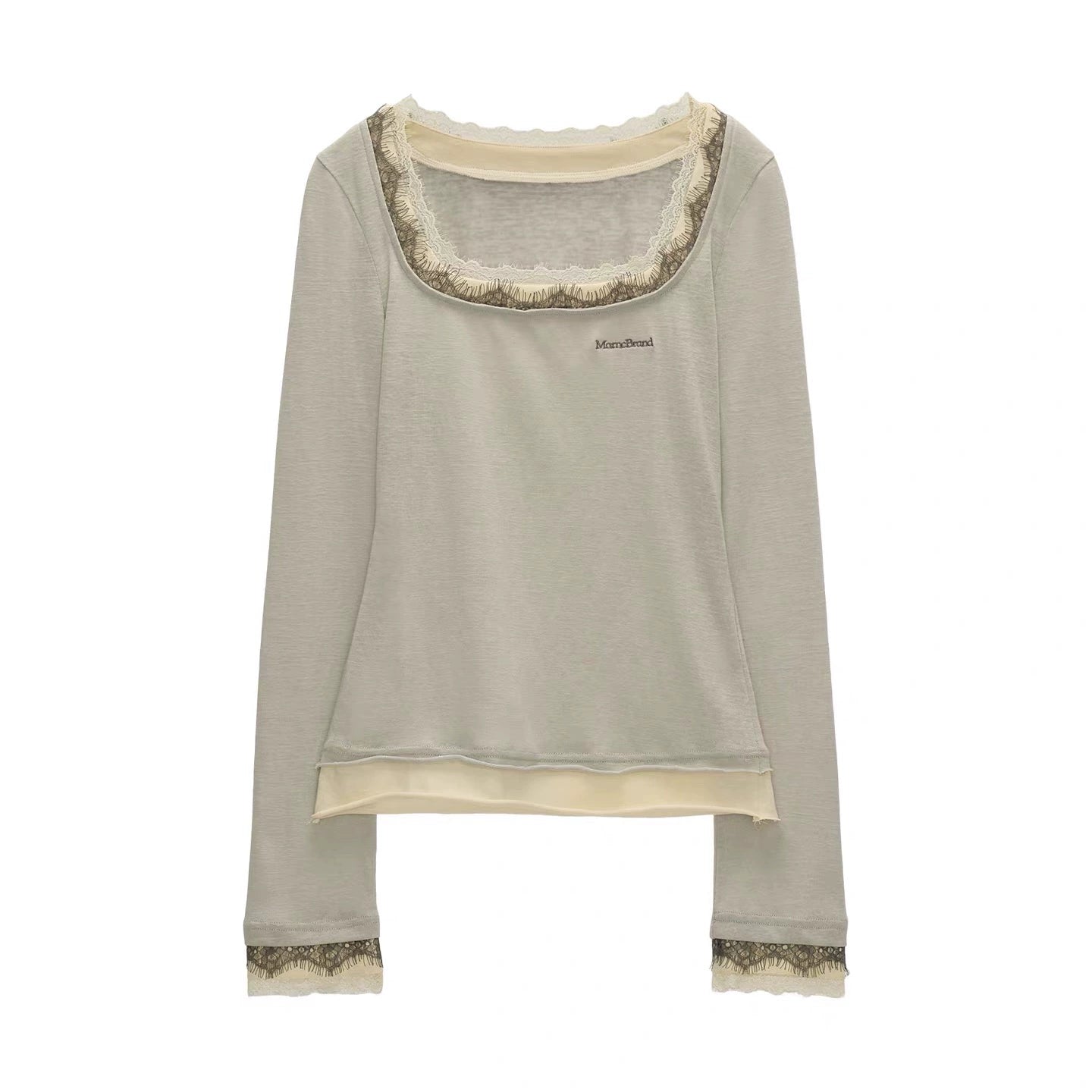 Lace Layered Long Sleeve T-Shirt