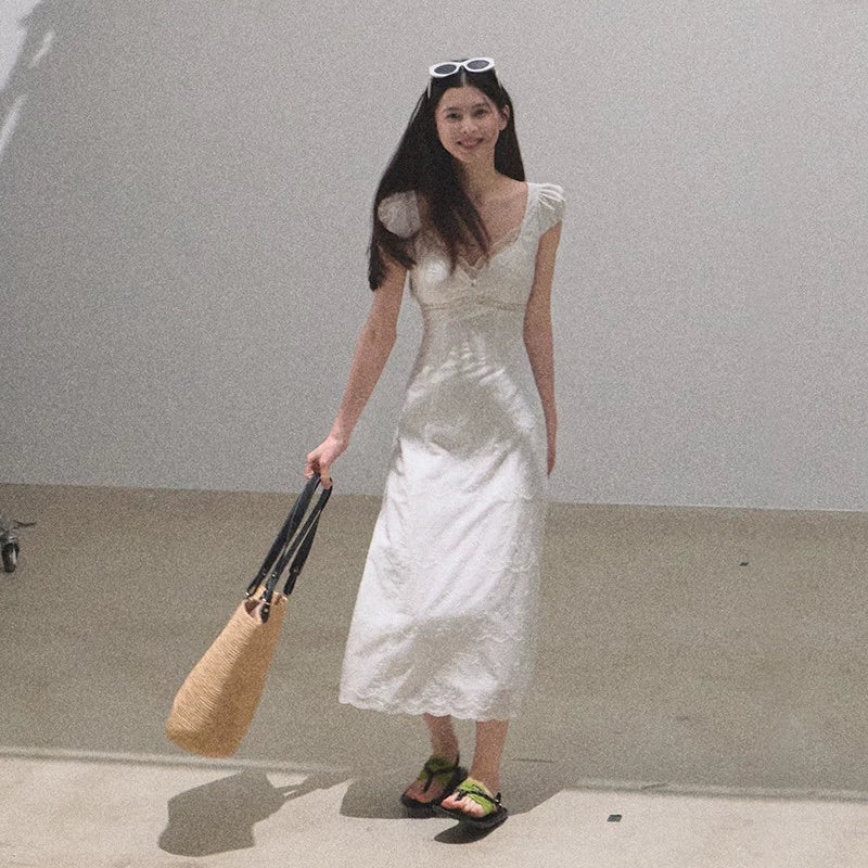 Bohemian Floral Embroidered Dress