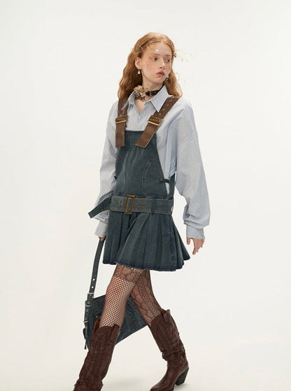 Vintage Denim Short Slip Dress