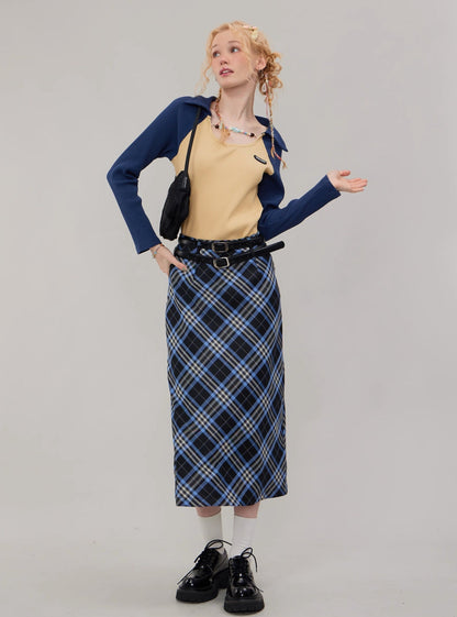 American vintage polo U neck long sleeve T-shirt