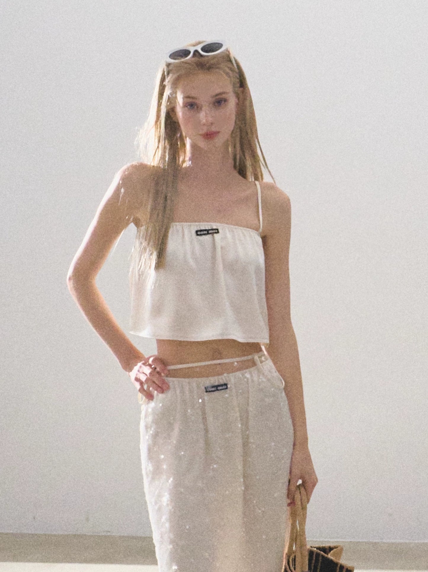 Silk Satin Dress & Camisole Set-Up