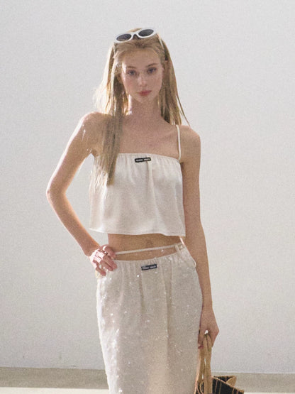 Silk Satin Dress & Camisole Set-Up