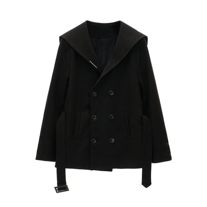 College Style Woolen Coat