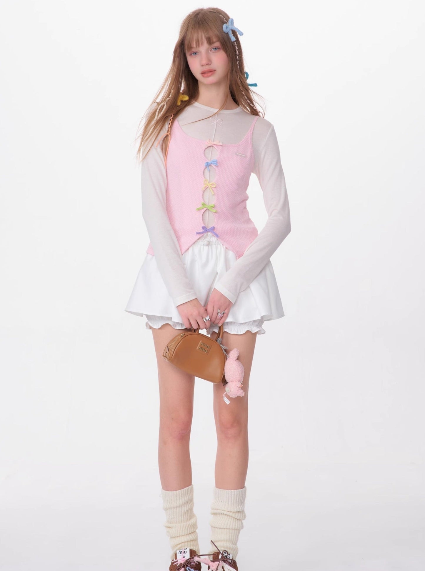 High-Waist Fungus A-Line Skirt Shorts