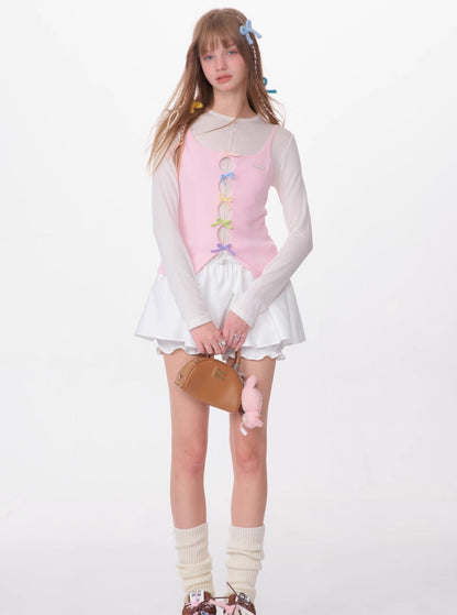 High-Waist Fungus A-Line Skirt Shorts