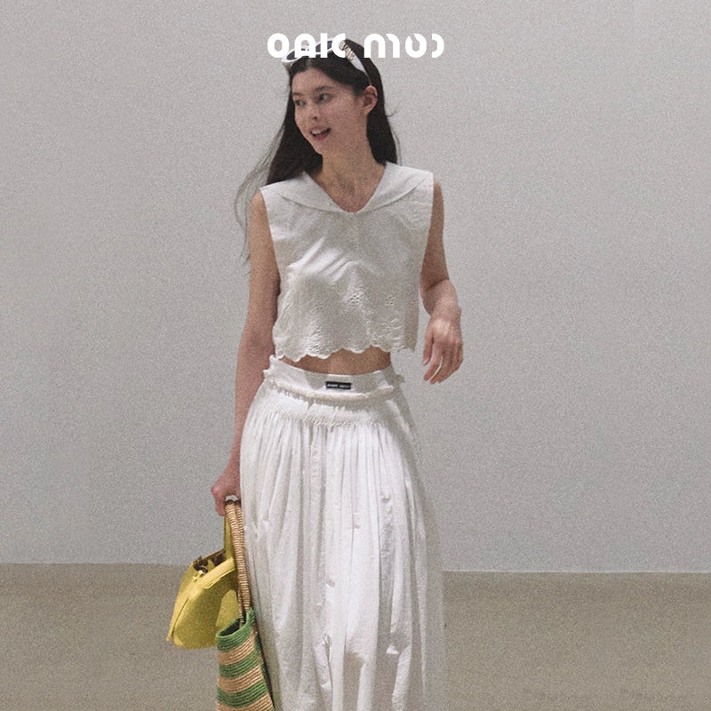 Cotton Tank & Pleated Skirt Set-Up