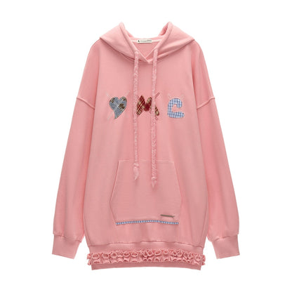 Patch Plaid Hooded Dress