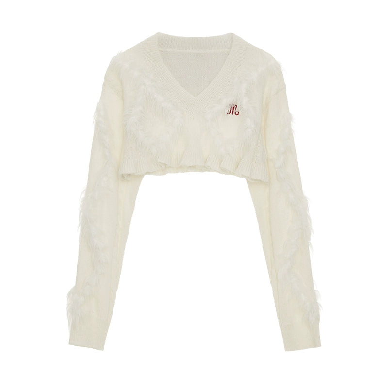 Preppy Puff Sleeve Striped Skirt Set-Up