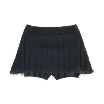 Preppy Puff Sleeve Striped Skirt Set-Up