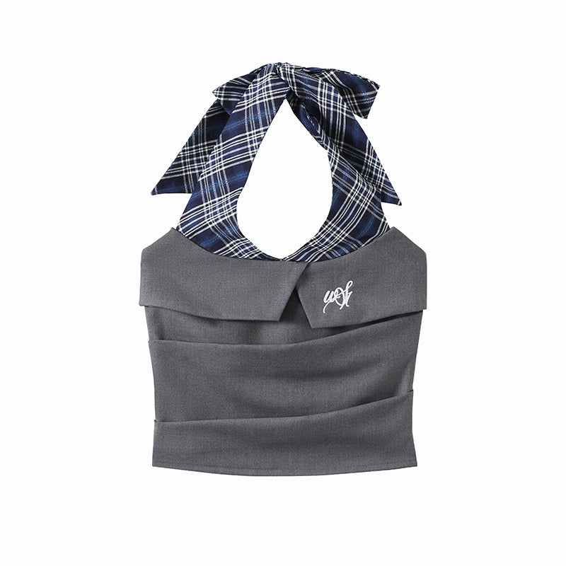 Spliced Camisole Wide-Leg Pants Set-Up