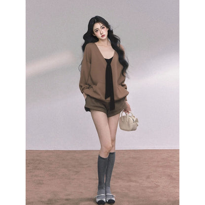 Autumn Hooded Three-Piece Set-Up