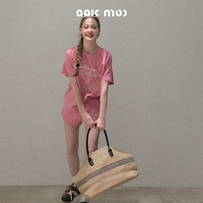 Cotton Lounge Top Shorts Set-Up