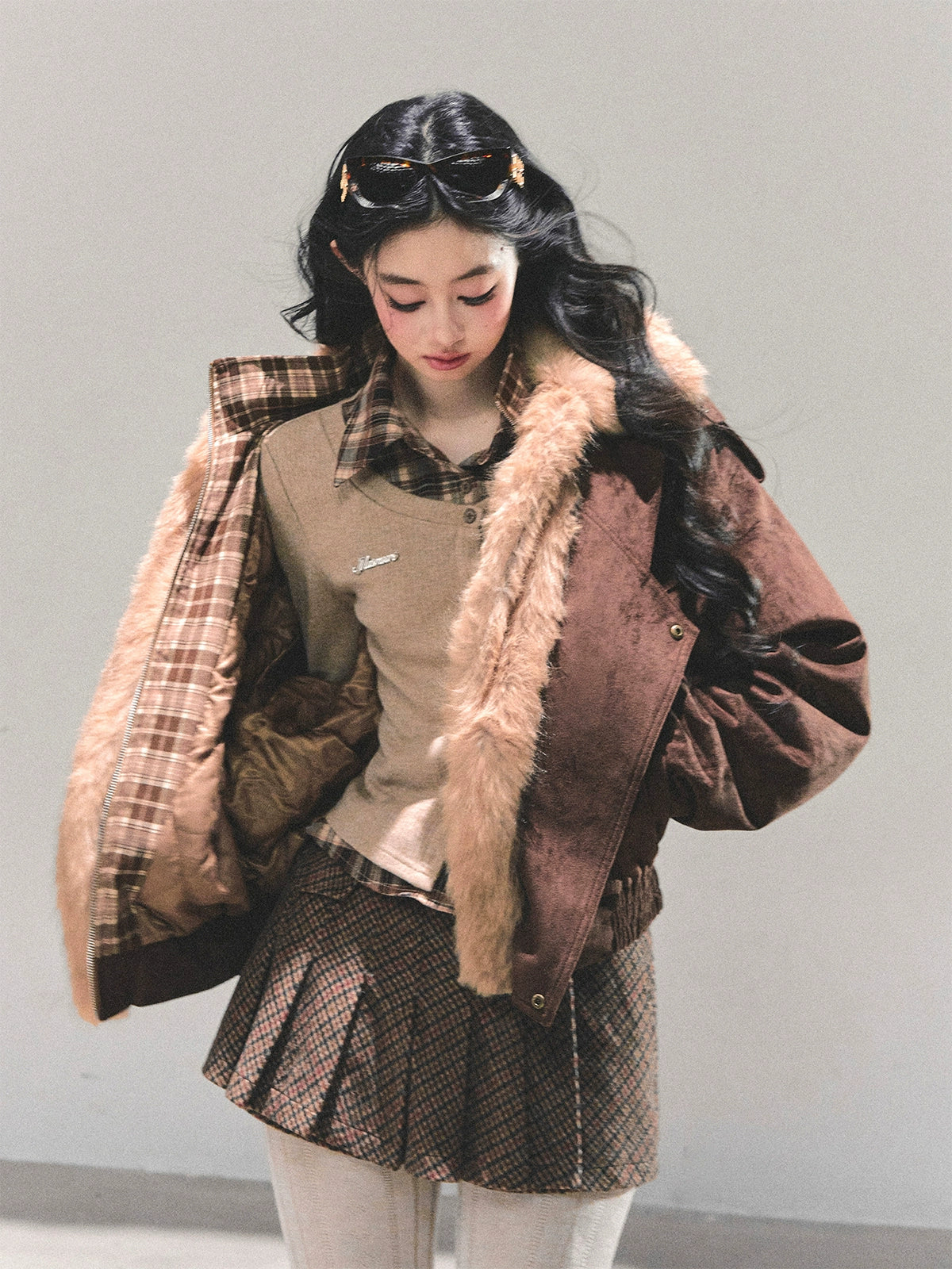 Plaid Padded Cotton Jacket