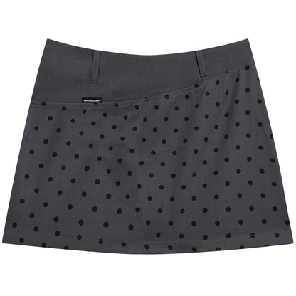 Retro Polka Dot High-Waist Skirt