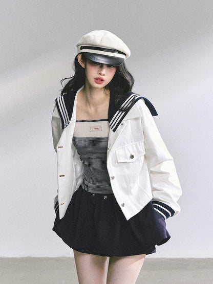 Luxury Denim Cargo Jacket