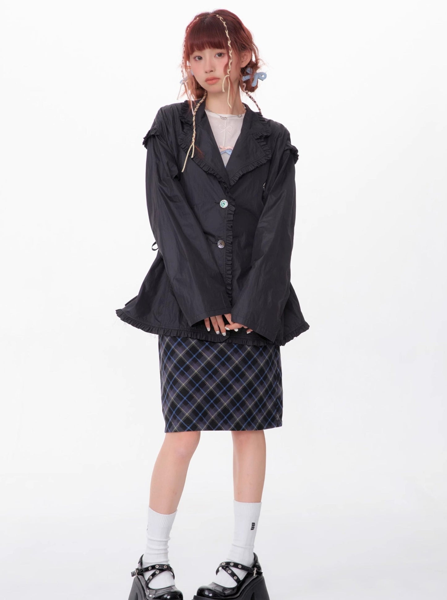 Loose Drawstring Retro Jacket