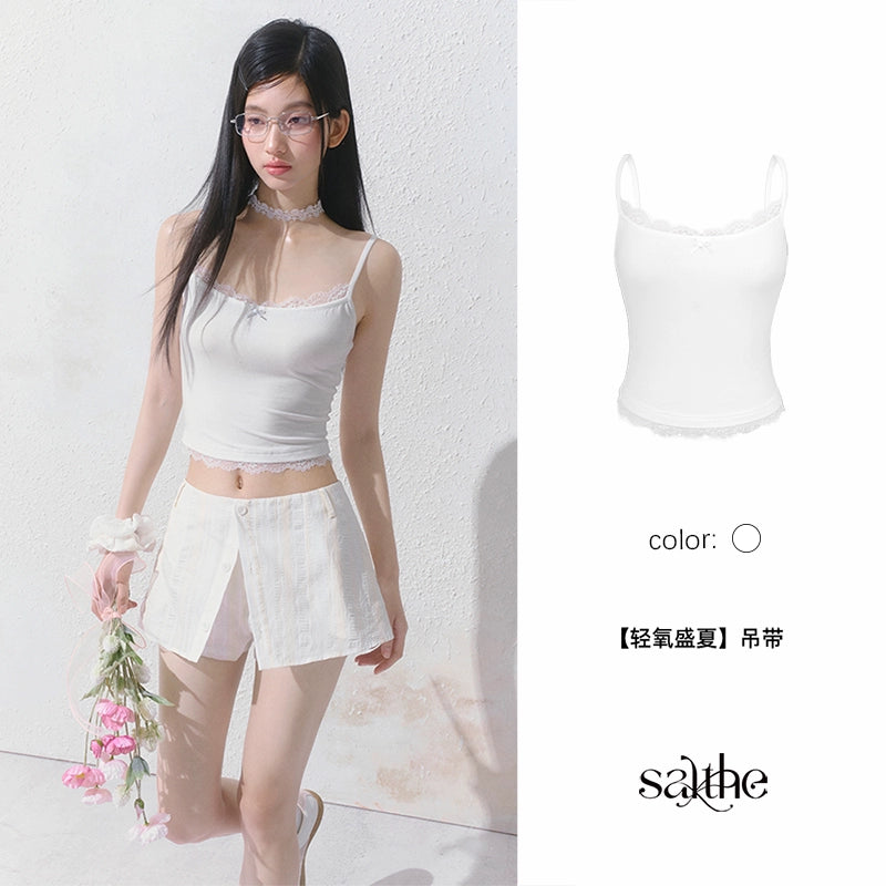 Sporty Strap Knit Top Set-Up