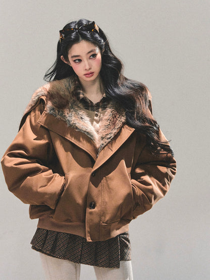 Hepburn-Style Quilted Winter Coat