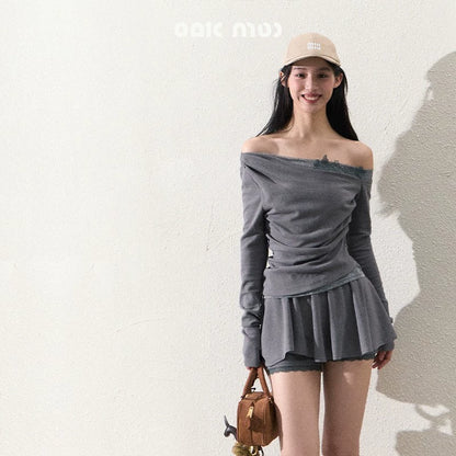 Elegant One-Shoulder Tops Set-Up