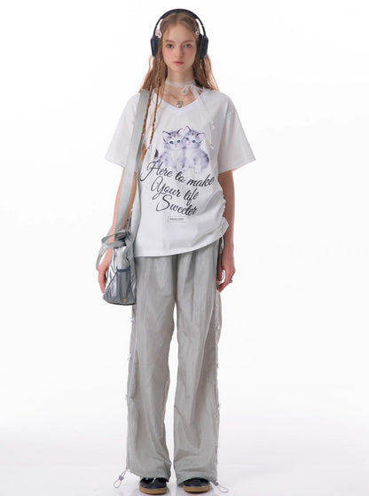 American-Style Wide-Leg Pants