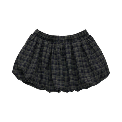 Plaid Lace-Up Blouse Set-Up