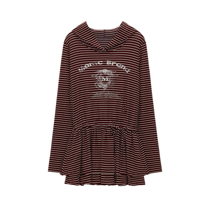 Striped Hoodue Tunic Top