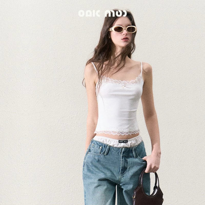 Slim Lace Strap Base Layer Top