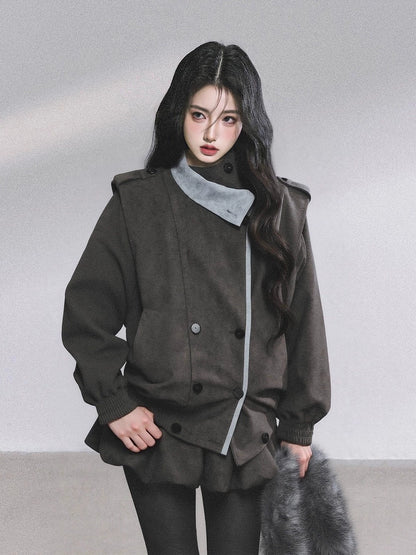 French Autumn Blazer Suit Set-Up