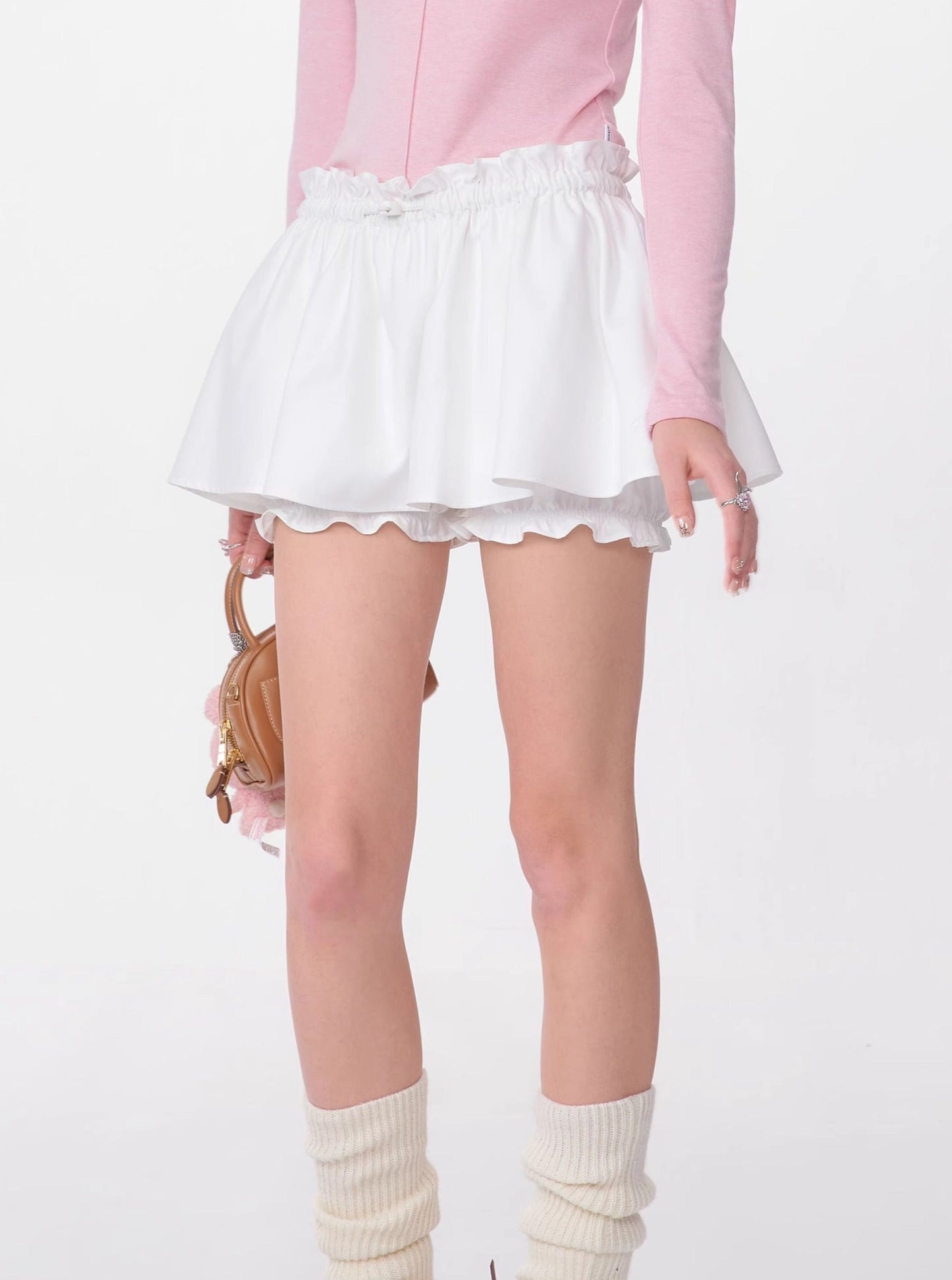 High-Waist Fungus A-Line Skirt Shorts