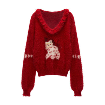 Heart Pony Knit Sweater