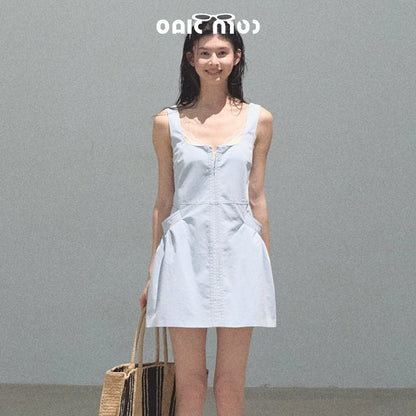 Clear Sky Sleeveless A-Line Dress