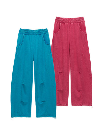 Luxe Loose-Leg Sports Pants