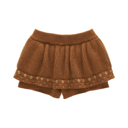 星形提花毛衣上衣套装