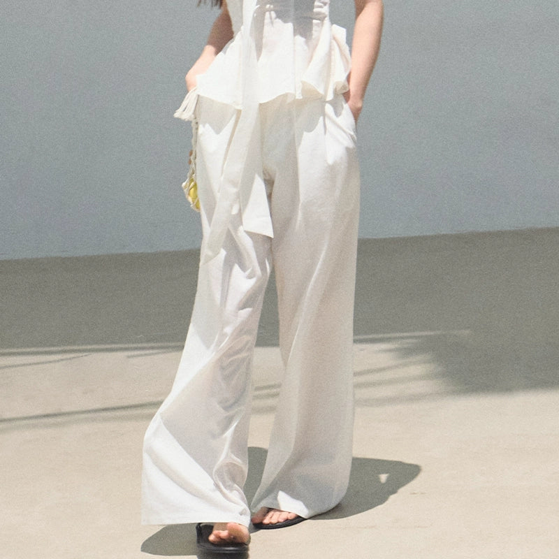 Eternal River Bandeau Top Wide-Leg Trousers Set-Up