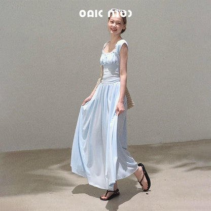 Square Neck Halter Knit Dress