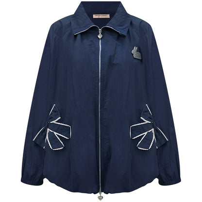 Autumn Winter Dark Blue Jacket