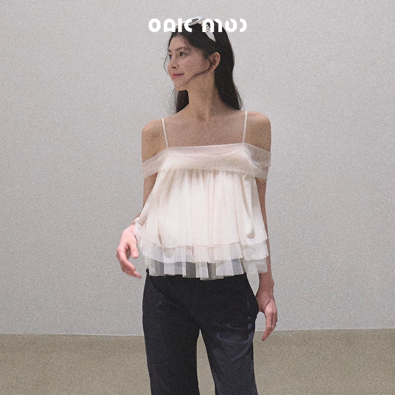 Moonlit Mesh Camisole Top