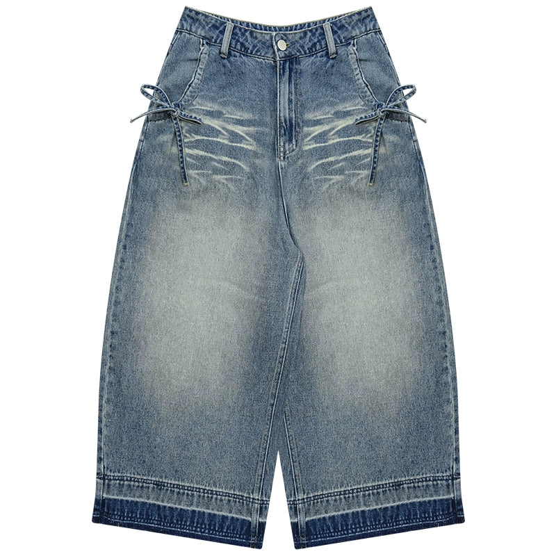 Vintage Blue High-Waisted Wide-Leg Jeans