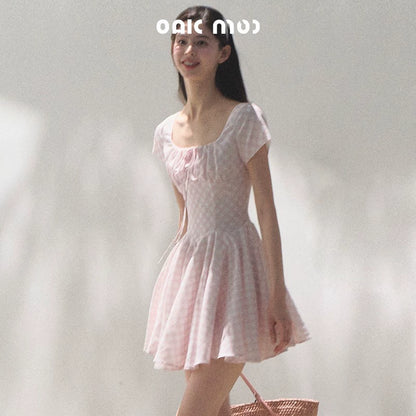 Sweet Bow Tie Mini Dress