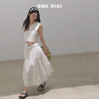 Cotton Tank & Pleated Skirt Set-Up