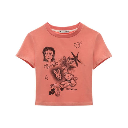 Sweet Graffiti Slim Fit Top