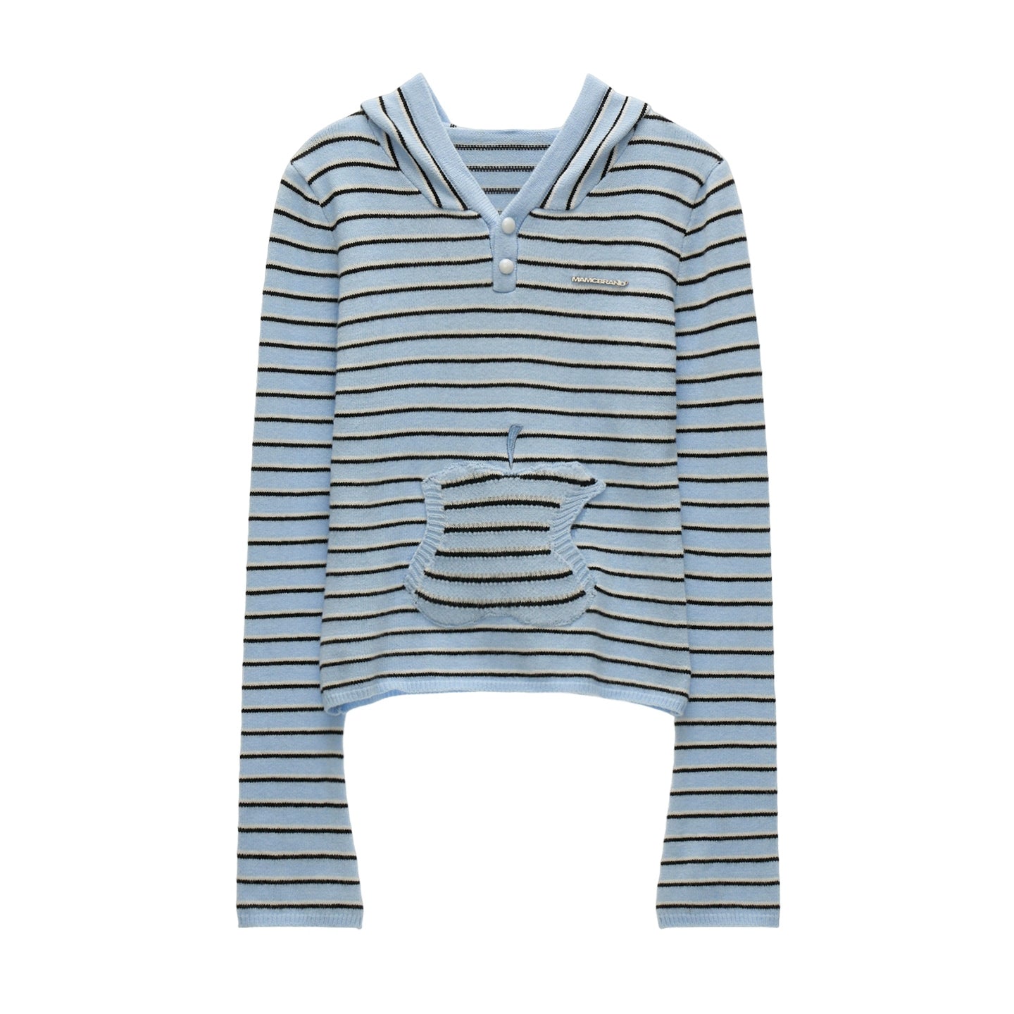 Apple Stripe Hoodie Sweater