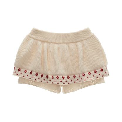 星形提花毛衣上衣套装