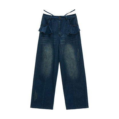 Vintage Black Lotus Leaf Jeans